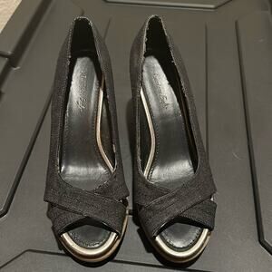 American Eagle platform peep toe wedge heels 8.5
